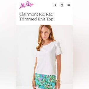 Lilly Pulitzer Clairmont Ric Rac Trimmed Knit Top
